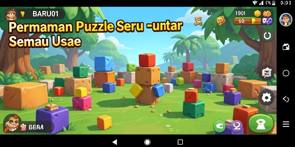 Tampilan gameplay seru BARU01 dengan banyak teka-teki yang menantang.
