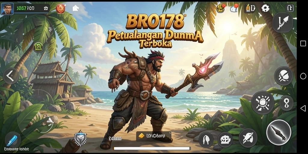 Gameplay BRO178 menampilkan suasana petualangan dunia terbuka yang luas.