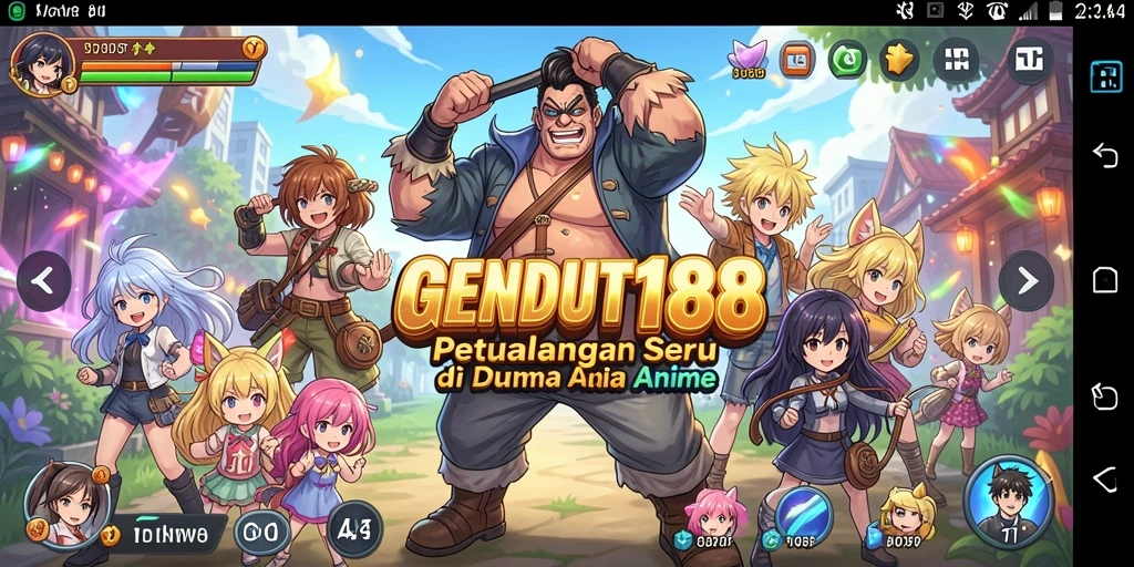 Tangkapan layar GENDUT188 dengan pertarungan karakter anime yang epic.
