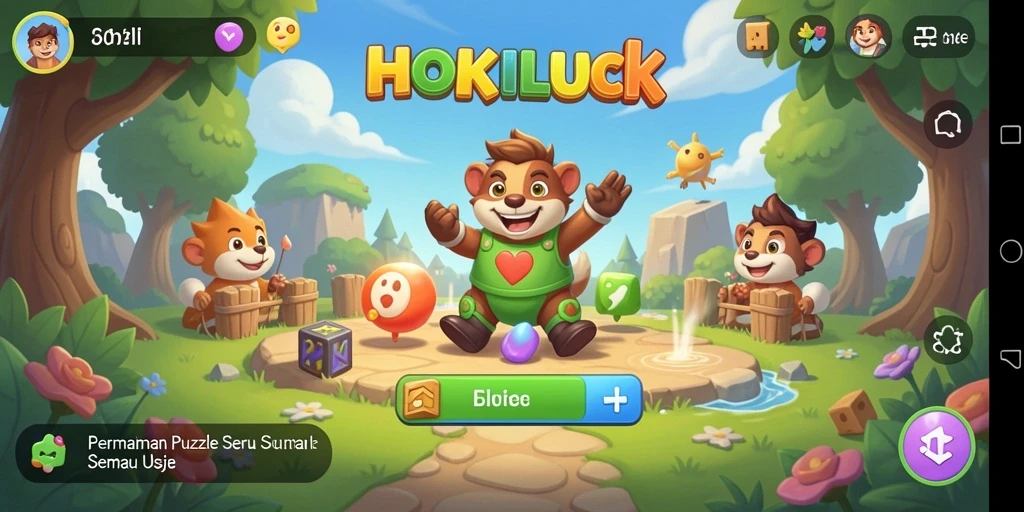 Tampilan gameplay HOKILUCK yang menantang dan penuh warna.