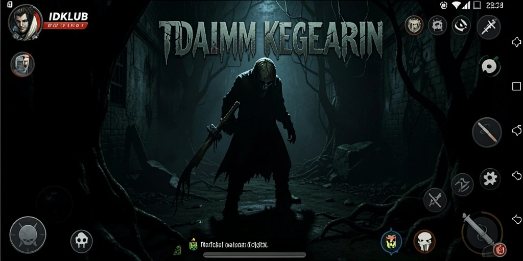 Gameplay menakutkan penuh dengan kegelapan dan monster.