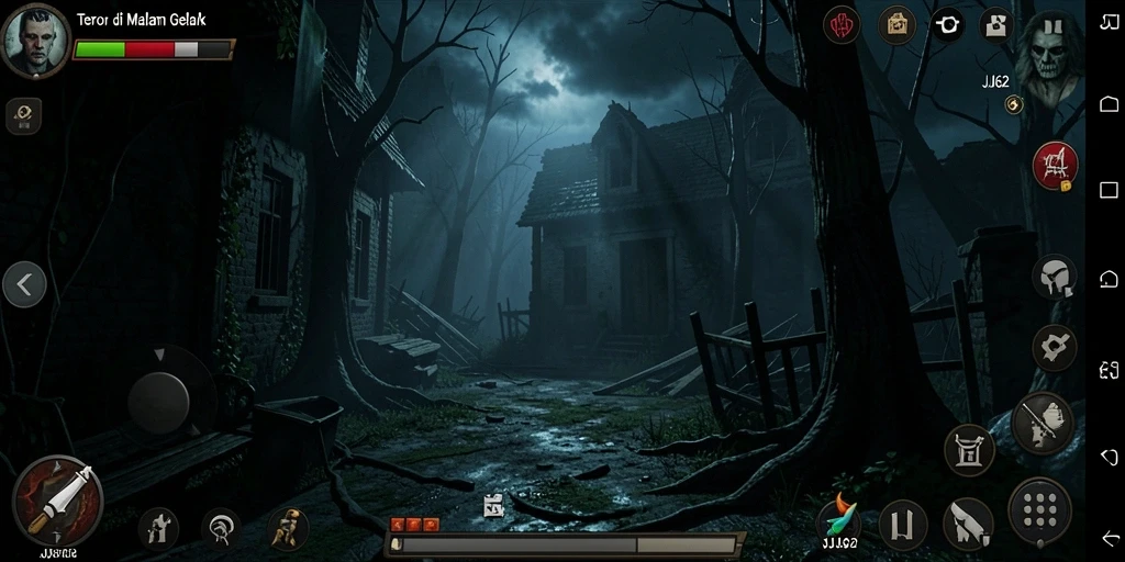 Screenshot menampilkan momen menegangkan dari gameplay di JJ62.
