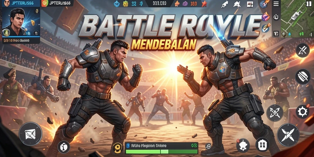 Screenshot gameplay JPTERUS66 yang menampilkan aksi seru Battle Royale.