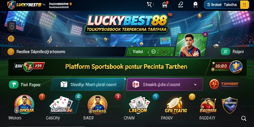 Tampilan dinamis gameplay LUCKYBEST88 dengan taruhan olahraga.