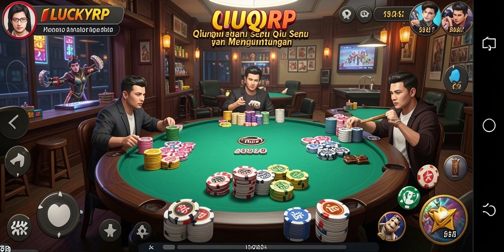 Tampilan menarik dari gameplay LUCKYRP QiuQiu.