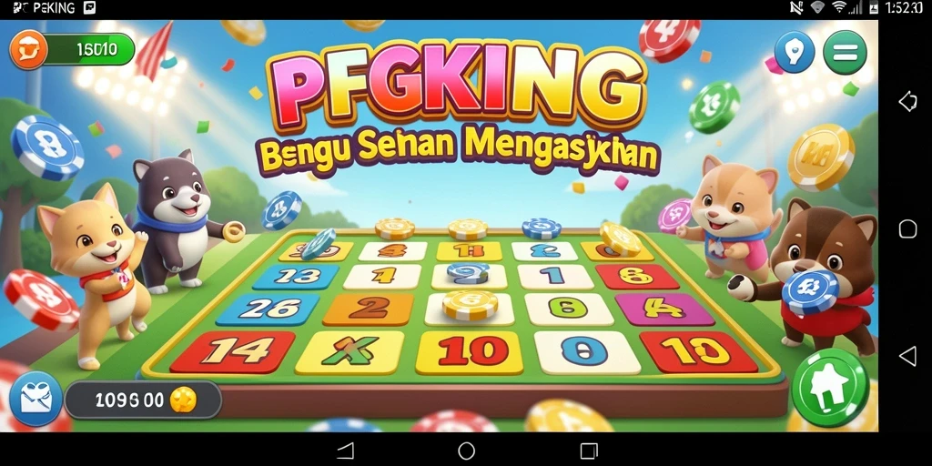 Tampilan gameplay menarik dari PGKING dalam permainan Bingo.