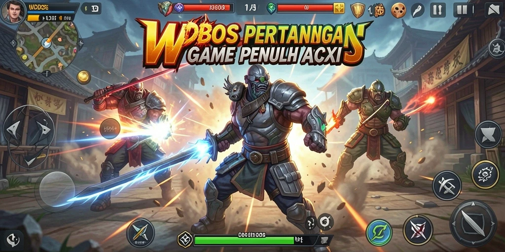 Screenshot gameplay WDBOS menampilkan pertarungan seru antar karakter.