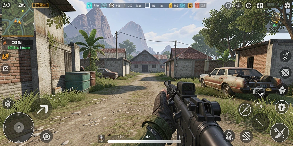 Tampilan gameplay ZK9 menampilkan interaksi yang realistis dalam dunia simulasi.